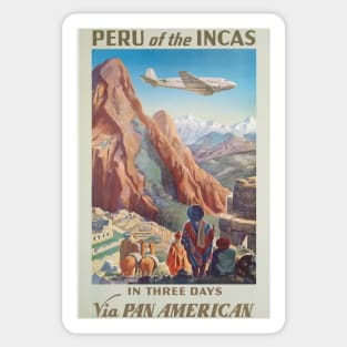 Vintage Poster Peru of the Incas Sticker